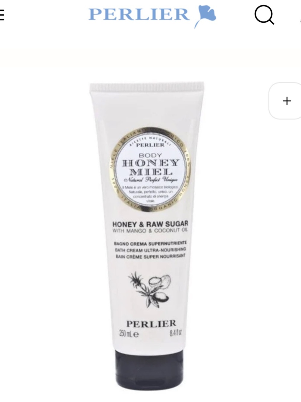 Perlier Honey & Raw Sugar Shower Cream new & sealed